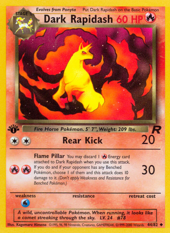 Dark Rapidash (44/82) [Equipo Rocket 1.ª edición] 