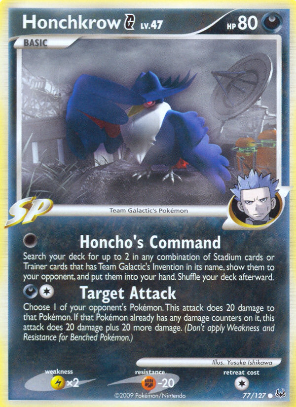 Honchkrow G (77/127) [Platino: Conjunto básico] 