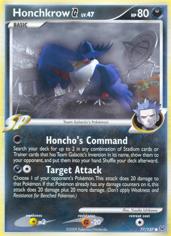 Honchkrow G (77/127) [Platino: Conjunto básico] 