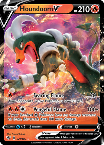 Houndoom V (021/189) [Espada y escudo: Oscuridad en llamas] 