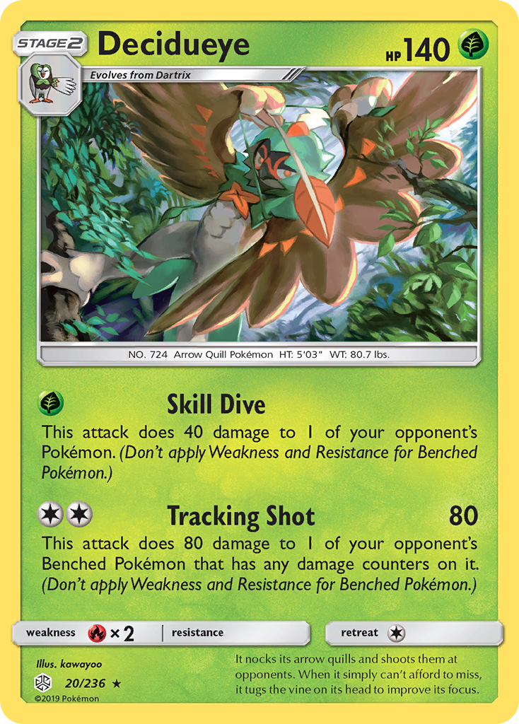Decidueye (20/236) [Sol y Luna: Eclipse Cósmico] 