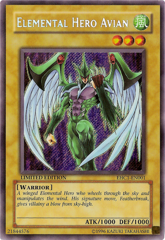 Héroe elemental aviar [EHC1-EN001] Secreto raro 