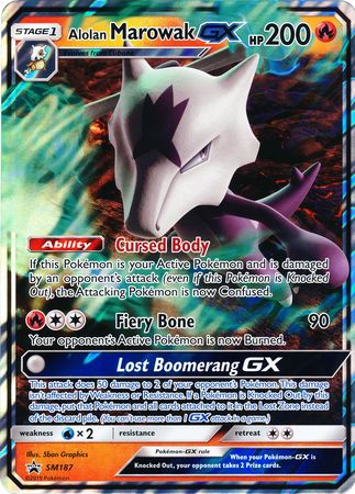 Alolan Marowak GX (SM187) (Tarjeta Jumbo) [Sol y Luna: Promociones Black Star] 