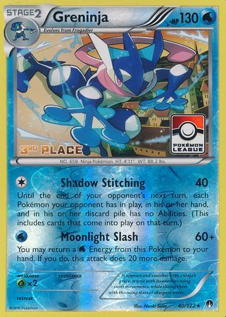 Greninja (40/122) (Tercer lugar en promoción de liga) [XY: BREAKpoint] 