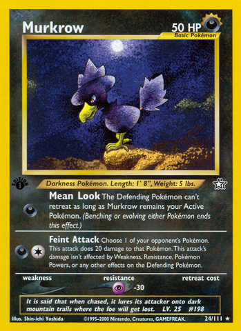 Murkrow (24/111) [Neo Génesis 1.ª edición] 