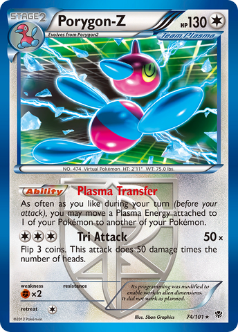 Porygon-Z (74/101) [Blanco y negro: Explosión de plasma] 