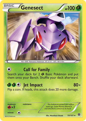 Genesect (10/101) (Exclusivo de la cubierta temática) [Blanco y negro: Explosión de plasma] 