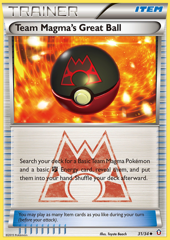 Gran balón del equipo Magma (31/34) [XY: Doble crisis] 