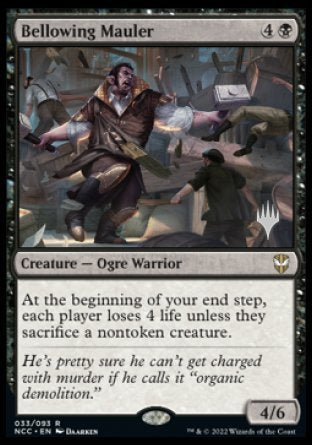 Bellowing Mauler (paquete promocional) [Calles de las nuevas promociones de Capenna Commander] 