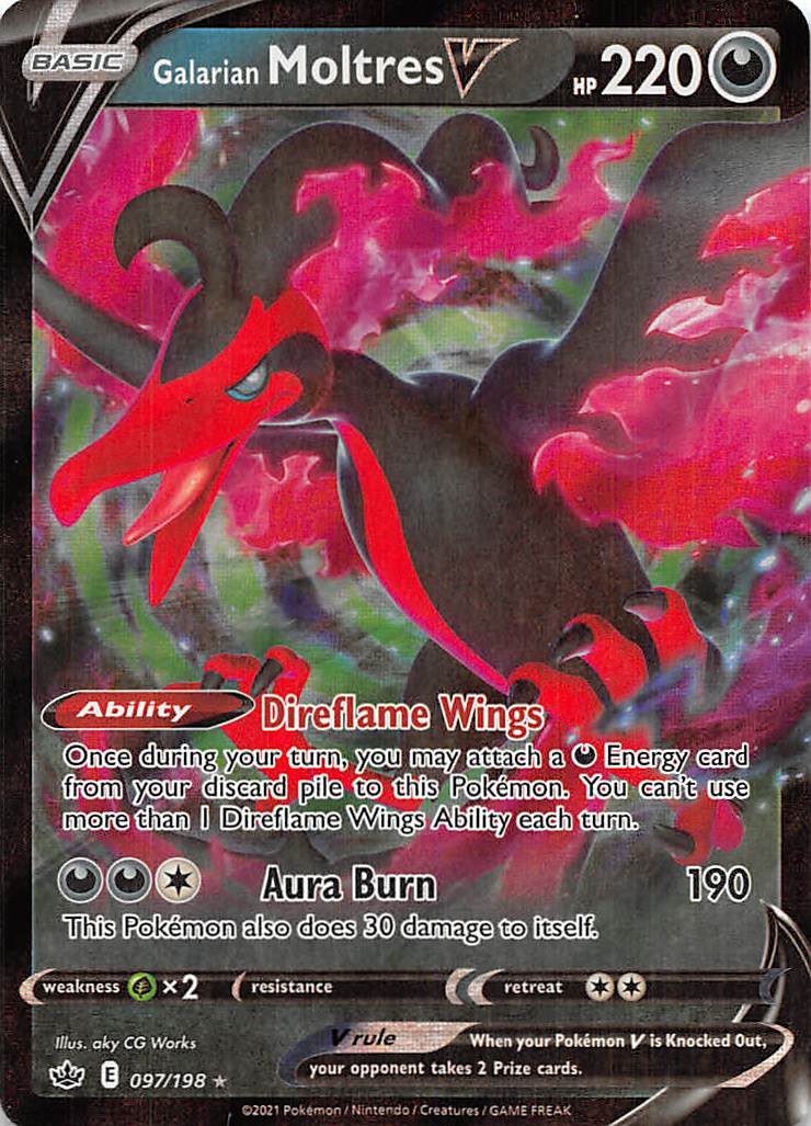 Galarian Moltres V (097/198) [Espada y escudo: Reino escalofriante] 