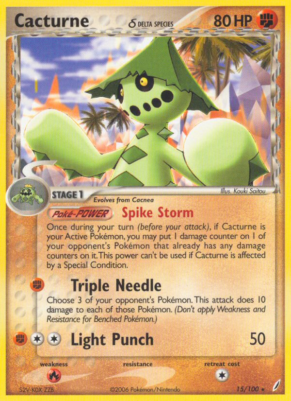 Cacturne (15/100) (Especie Delta) [EX: Guardianes de Cristal] 