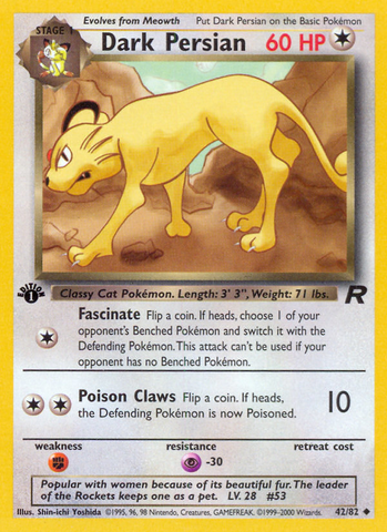 Persa oscuro (42/82) [Team Rocket 1.ª edición] 