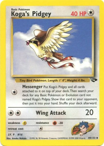 Pidgey de Koga (49/132) [Gym Challenge Unlimited] 