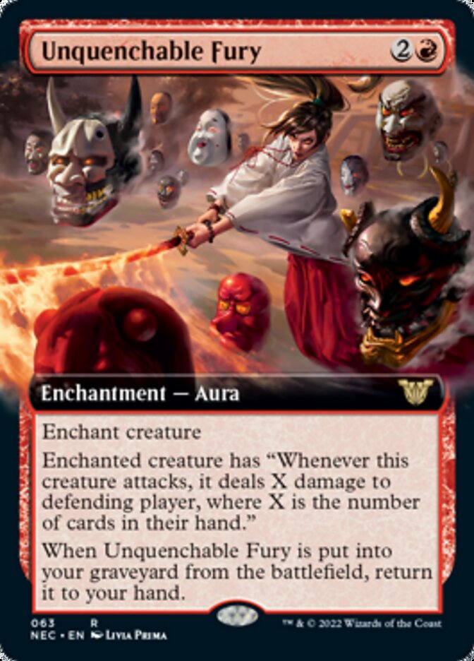Furia insaciable (arte extendido) [Kamigawa: Neon Dynasty Commander] 