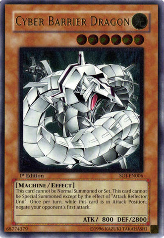 Dragón Barrera Cibernética (UTR) [SOI-EN006] Último Raro 