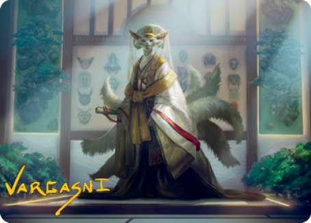 Light-Paws, Tarjeta artística de voz del emperador (firma estampada en oro) [Kamigawa: Neon Dynasty Art Series] 