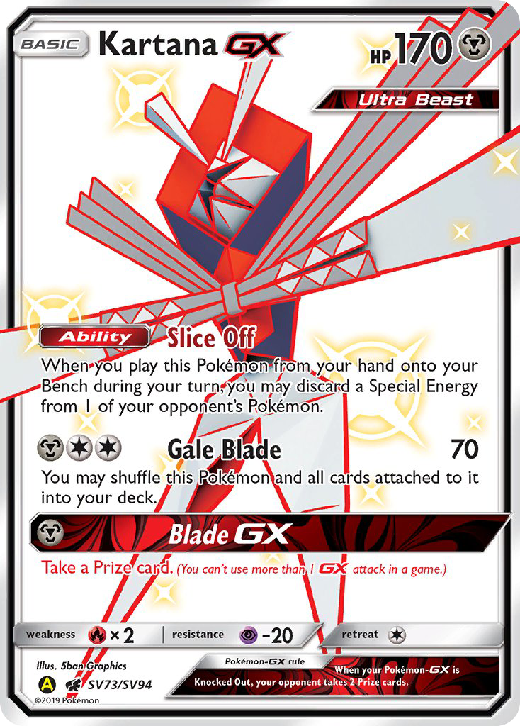 Kartana GX (SV73/SV94) [Sol y Luna: Destinos Ocultos - Bóveda Brillante] 