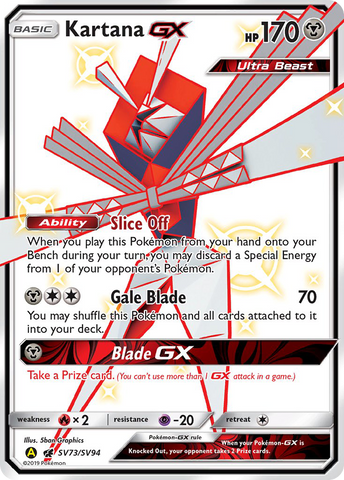 Kartana GX (SV73/SV94) [Sol y Luna: Destinos Ocultos - Bóveda Brillante] 