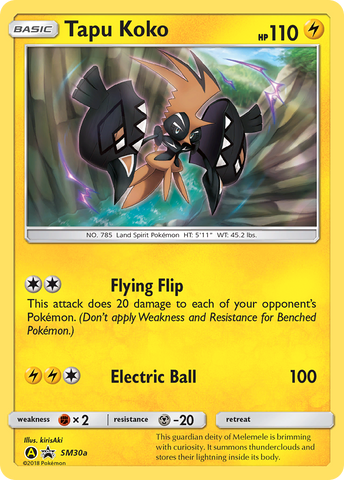 Tapu Koko (SM30a) [Sol y Luna: Promociones de Black Star] 