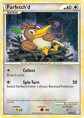 Farfetch'd (19/123) [HeartGold y SoulSilver: Conjunto básico] 