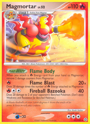 Magmortar (31/132) (Exclusivo de la baraja temática) [Diamond &amp; Pearl: Secret Wonders] 