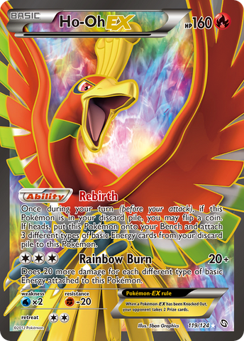Ho-Oh EX (119/124) [Blanco y negro: Dragones exaltados] 