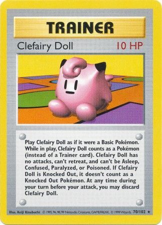 Muñeca Clefairy (70/102) [Conjunto básico Shadowless Unlimited] 