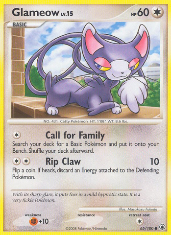 Glameow (65/100) [Diamante y Perla: Amanecer majestuoso] 
