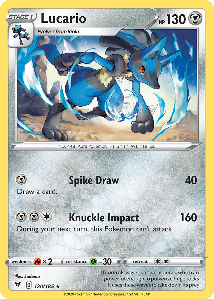 Lucario (120/185) [Espada y escudo: voltaje vivo] 