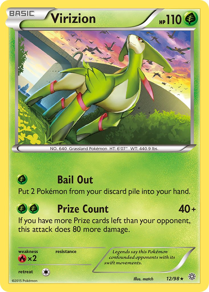 Virizion (12/98) (Exclusivo de la baraja temática) [XY: Ancient Origins] 