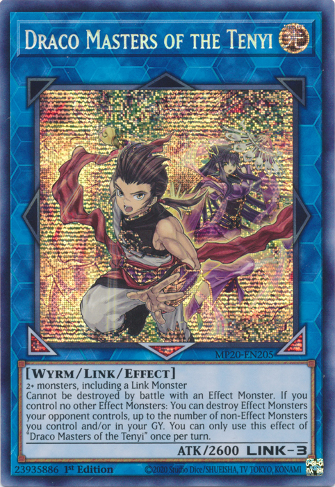Draco Masters of the Tenyi [MP20-EN205] Secreto Prismático Raro 