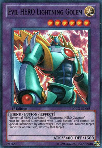 Evil HERO Lightning Golem [LCGX-EN068] Súper Raro 