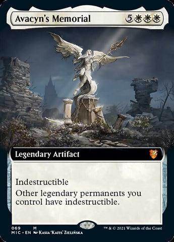Monumento a Avacyn (arte ampliado) [Innistrad: Midnight Hunt Commander] 