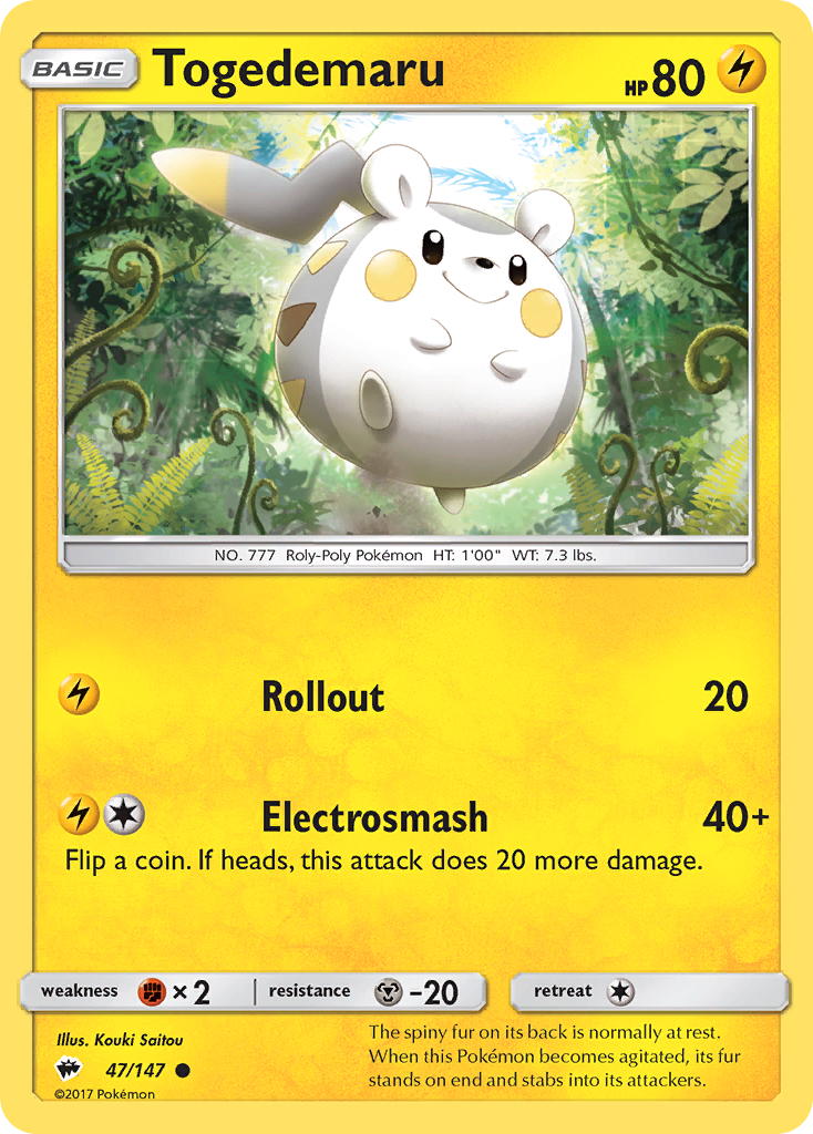 Togedemaru (47/147) [Sol y Luna: Sombras ardientes] 