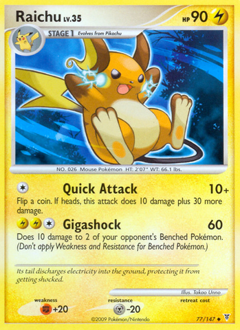 Raichu (77/147) [Platino: Vencedores Supremos] 