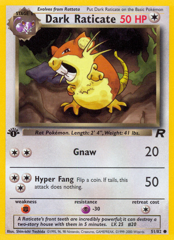 Dark Raticate (51/82) [Equipo Rocket 1.ª edición] 