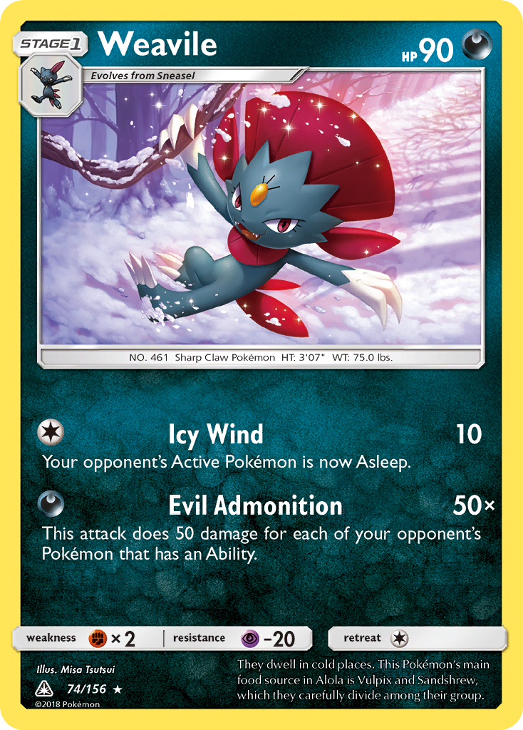 Weavile (74/156) [Sol y Luna: Ultra Prisma] 