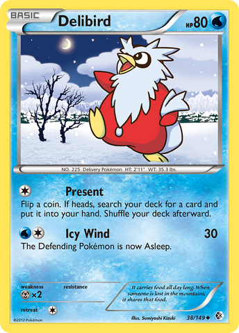 Delibird (38/149) [Blanco y negro: Límites cruzados] 