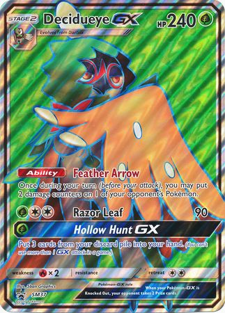 Decidueye GX (SM37) (Tarjeta Jumbo) [Sol y Luna: Promociones Black Star] 