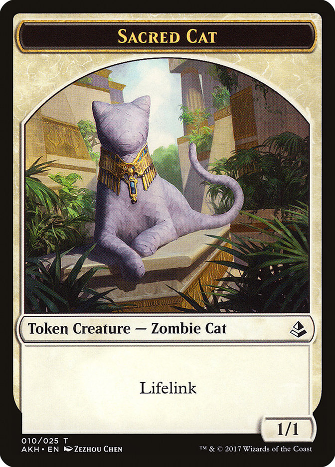 Ficha de Gato Sagrado [Fichas Amonkhet] 