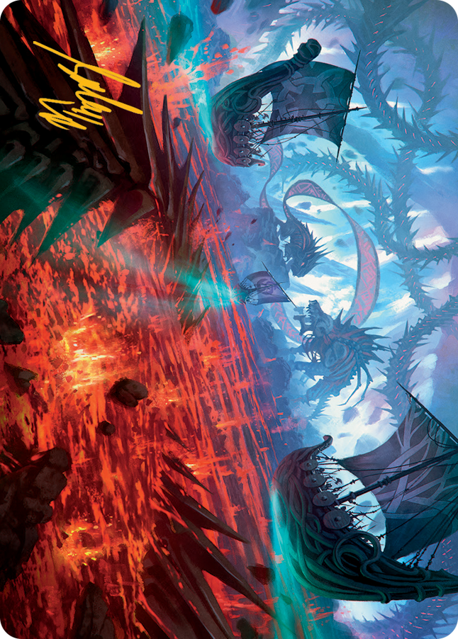 Tarjeta de arte Invasion of Kaldheim (firma estampada en oro) [Serie de arte March of the Machine] 