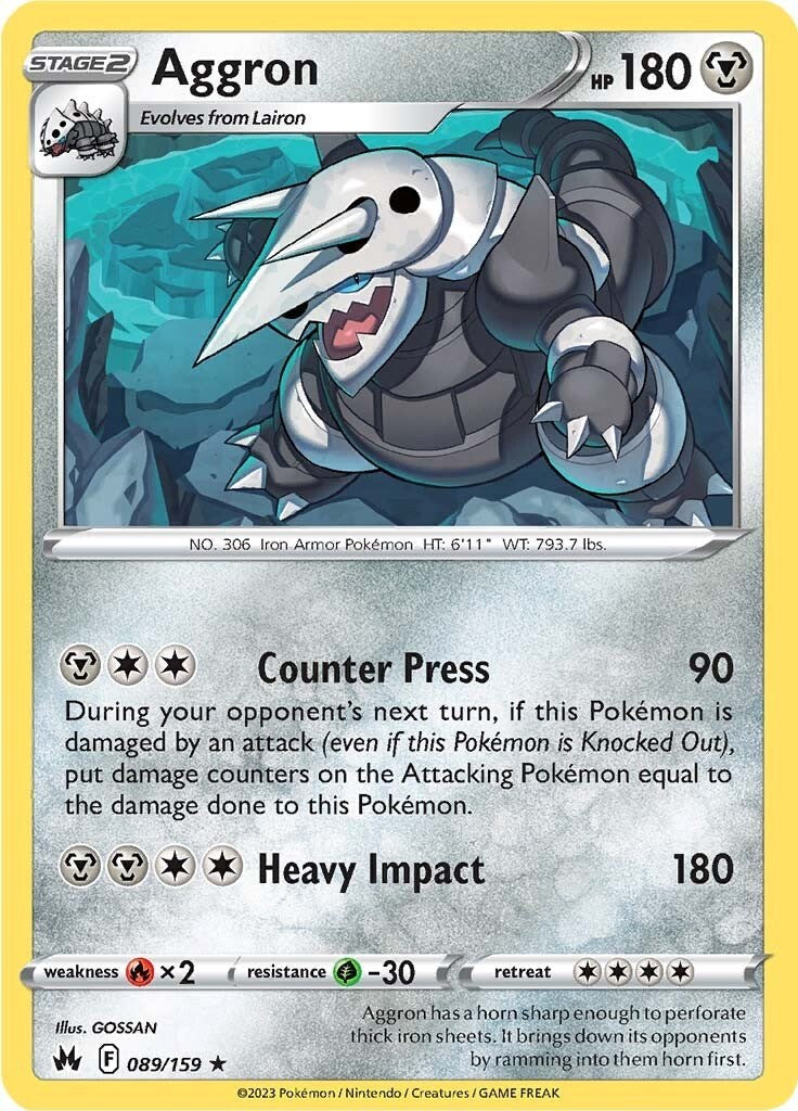 Aggron (089/159) [Espada y escudo: Crown Zenith] 