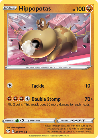 Hippopotas (093/189) [Espada y escudo: Oscuridad en llamas] 