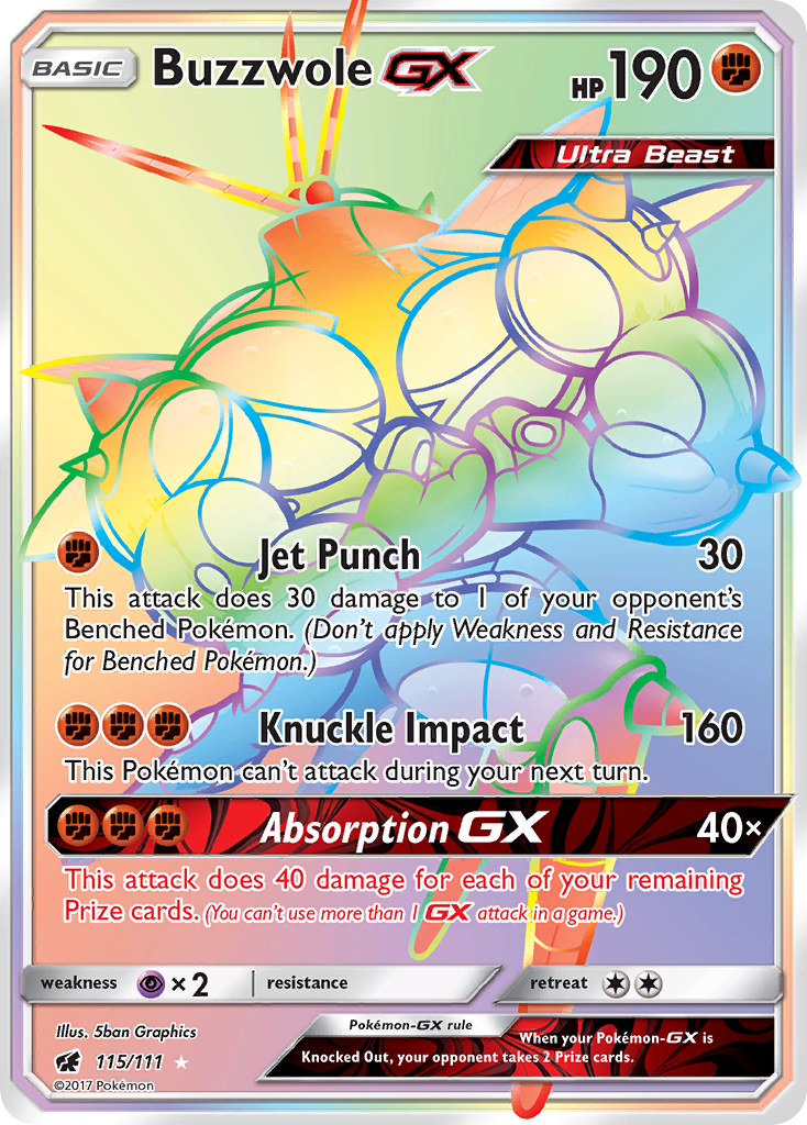 Buzzwole GX (115/111) [Sol y Luna: Invasión Carmesí] 