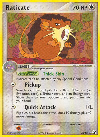 Raticate (48/112) [EX: Rojo fuego y verde hoja] 