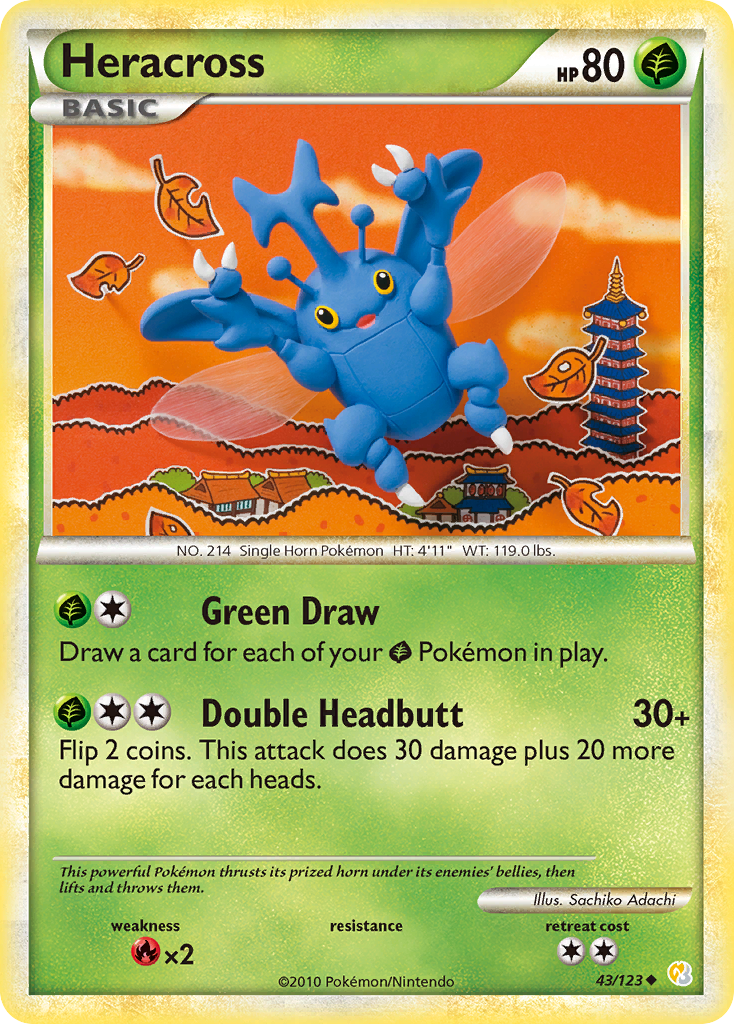 Heracross (43/123) [HeartGold y SoulSilver: Conjunto básico] 