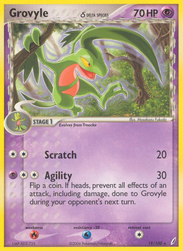 Grovyle (19/100) (Especie Delta) [EX: Guardianes de Cristal] 