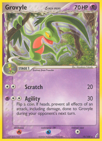 Grovyle (19/100) (Especie Delta) [EX: Guardianes de Cristal] 