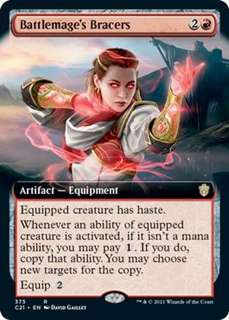 Brazales de mago de batalla (arte extendido) [Commander 2021] 