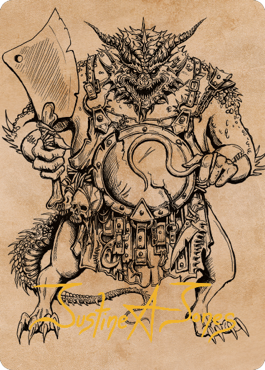 Tarjeta artística de Thrakkus the Butcher (firma estampada en oro) [Commander Legends: Battle for Baldur's Gate Art Series] 